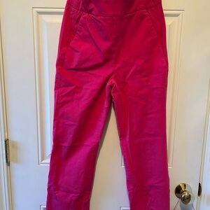 J. Crew Fuchsia pants.
Invisible side zipper.